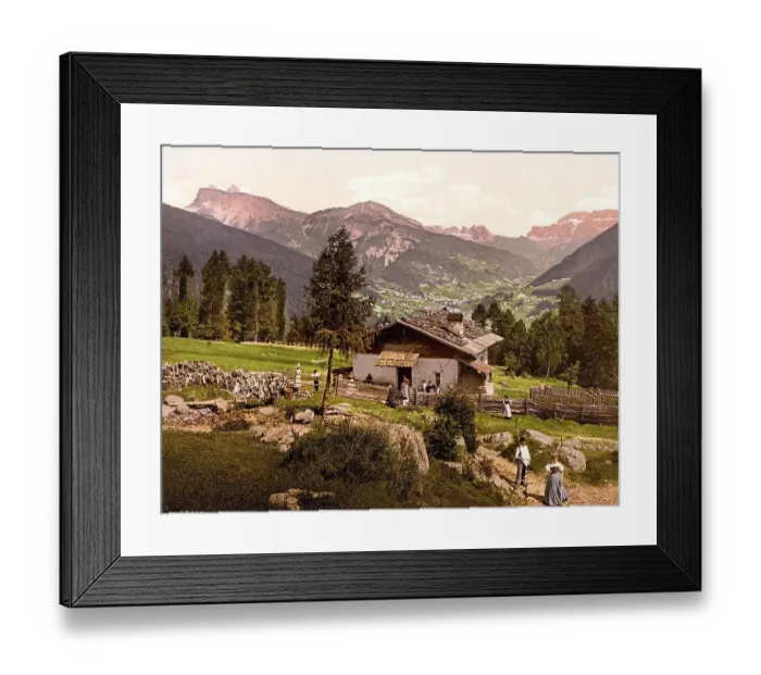 Framed Print : Val Gardena, seen from the Penidsattel Framed Print : Val Gardena, seen from the Penidsattel