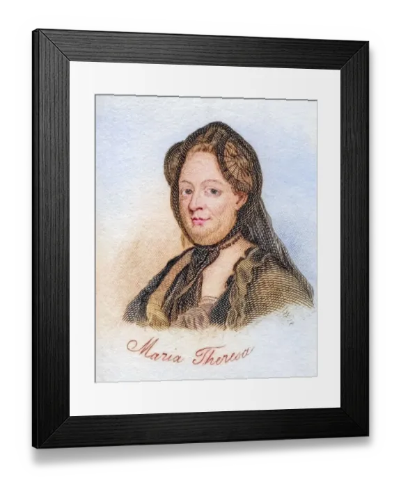 Framed Print : Maria Theresa 1717-1780 Archduchess of Austria and Queen of Hungary