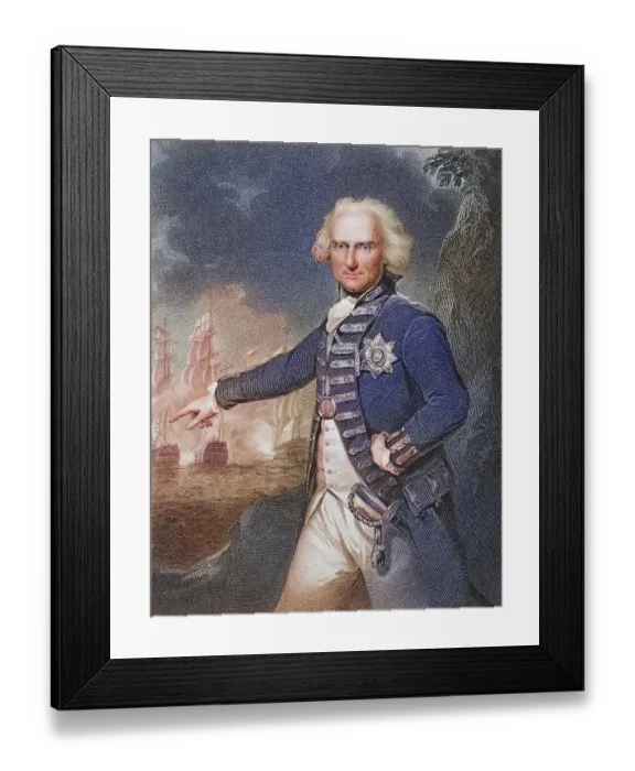 Framed Print : Alexander Hood 1st Viscount Bridport
