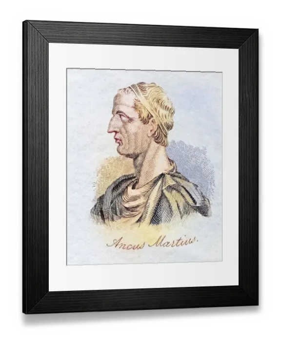 Framed Print : Ancus Marcius, 640 BC, 616 BC, Fourth King of Rome From the book Crabbs Historical Dictionary