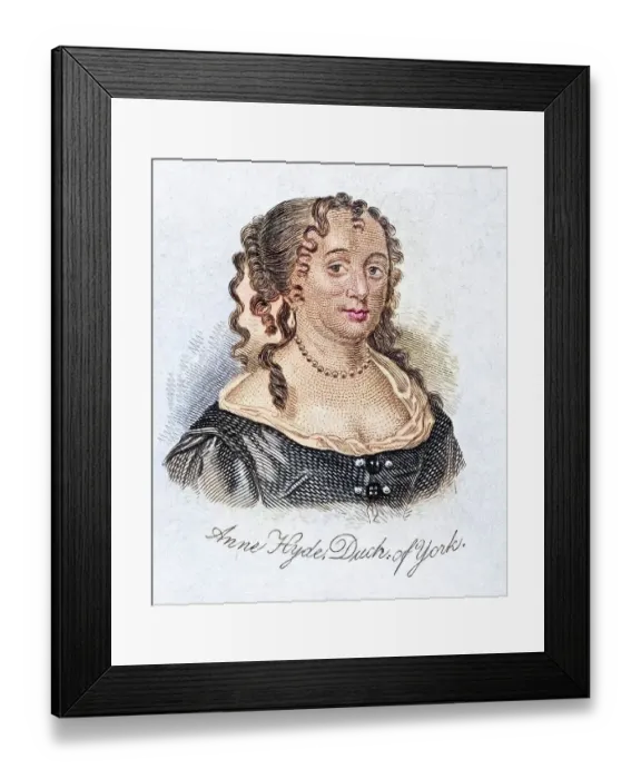 Framed Print : Anne Hyde Duchess of York, 1637-1671