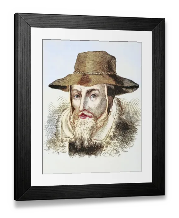 Framed Print : John Foxe, Johannes Fox (born 1517 in Boston) Framed Print : John Foxe, Johannes Fox (born 1517 in Boston)