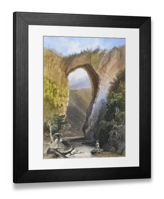 Framed Print : Natural bridge, Virginia, USA, Historic