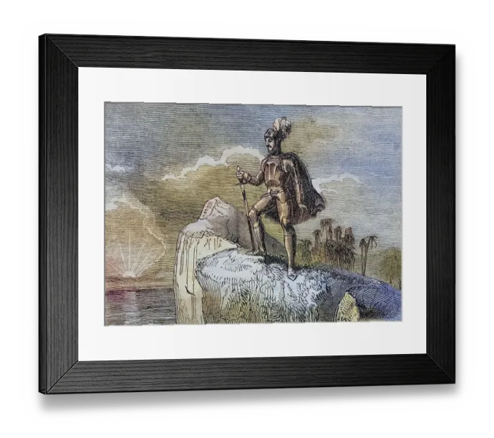 Framed Print : Balboa's first sighting of the Pacific