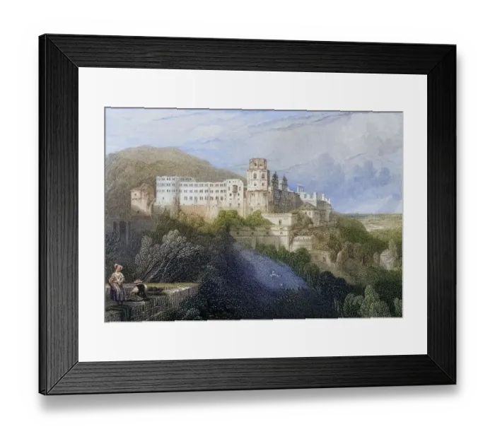 Framed Print : Castle, c. 1800, Heidelberg, Germany Framed Print : Castle, c. 1800, Heidelberg, Germany