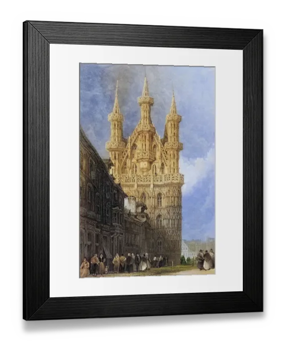 Framed Print : Town Hall, Hotel de Ville, c. 1800 Framed Print : Town Hall, Hotel de Ville, c. 1800