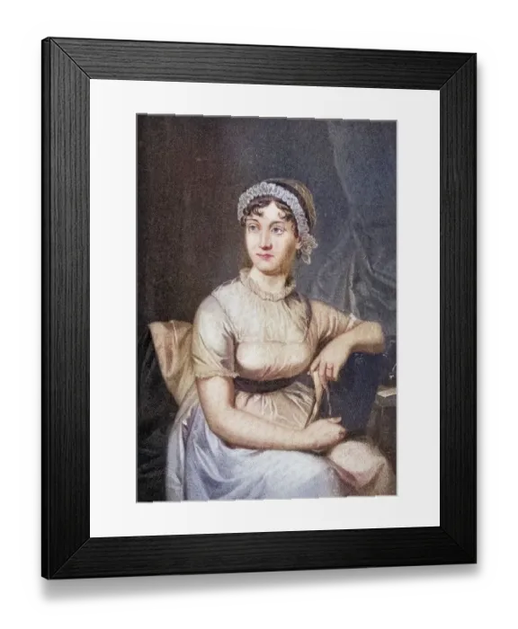 Framed Print : Jane Austen (born 16 December 1775 in Steventon) Framed Print : Jane Austen (born 16 December 1775 in Steventon)