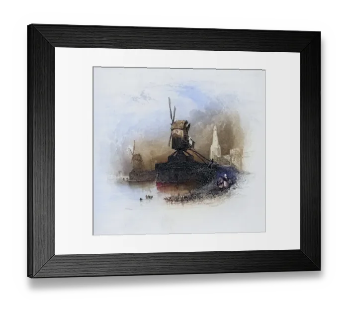 Framed Print : St. Janshuis Mill, Bruges, Holland