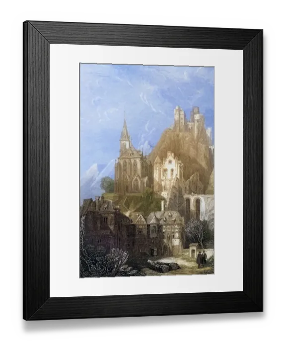 Framed Print : Trarbach, Germany, Historical, digitally restored reproduction from a 19th century original