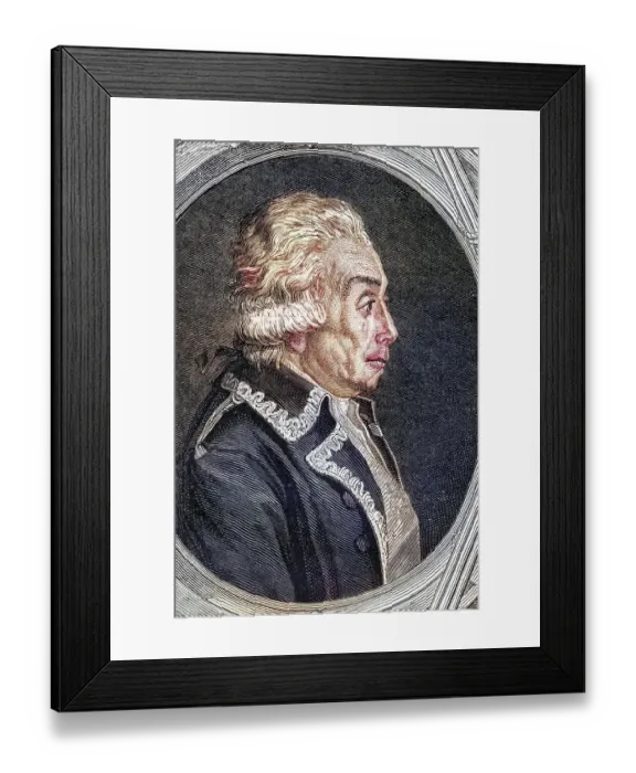 Framed Print : Johann Nikolaus Graf Luckner, French Nicolas Luckner (born 12 January 1722 in Cham in der Upper Palatinate)