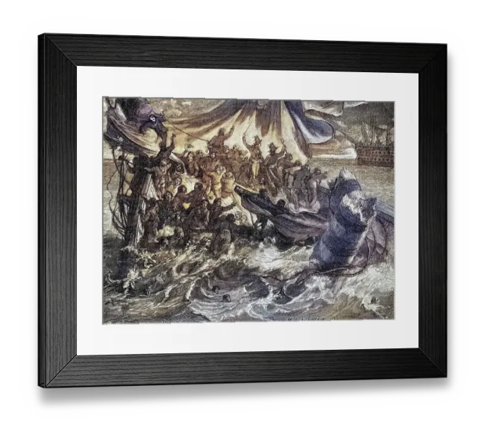 Framed Print : The incident of Le Vengeu on 1 June 1796 against the British fleet Framed Print : The incident of Le Vengeu on 1 June 1796 against the British fleet