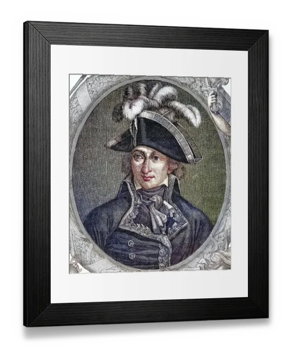 Framed Print : Jean-Charles Pichegru (born 16 February 1761 in Arboi died 5 April 1804 in Paris)