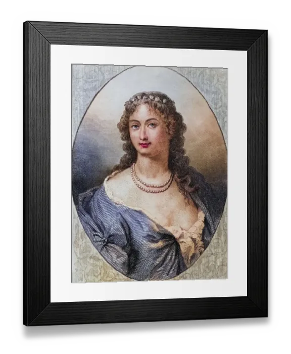 Framed Print : Claudine Alexandrine Guerin, Marquise de Tencin (born 27 April 1682 in Grenoble)