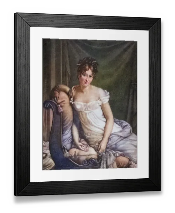 Framed Print : Juliette or Julie Recamier, nee Jeanne Francoise Julie Adelaide Bernard