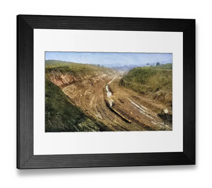 Framed Print : Panama Canal from the west bank