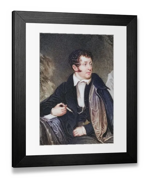 Framed Print : Thomas Campbell (born 27 July 1777 in Glasgow died 15 June 1844 in Boulogne-sur-Mer) was a Scottish poet