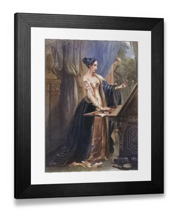 Framed Print : Love and Pride, engraved by H. Cook after W