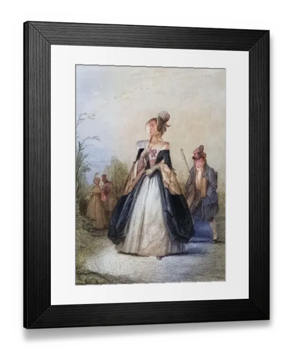 Framed Print : The antique lady walking on Sunday afternoon Framed Print : The antique lady walking on Sunday afternoon