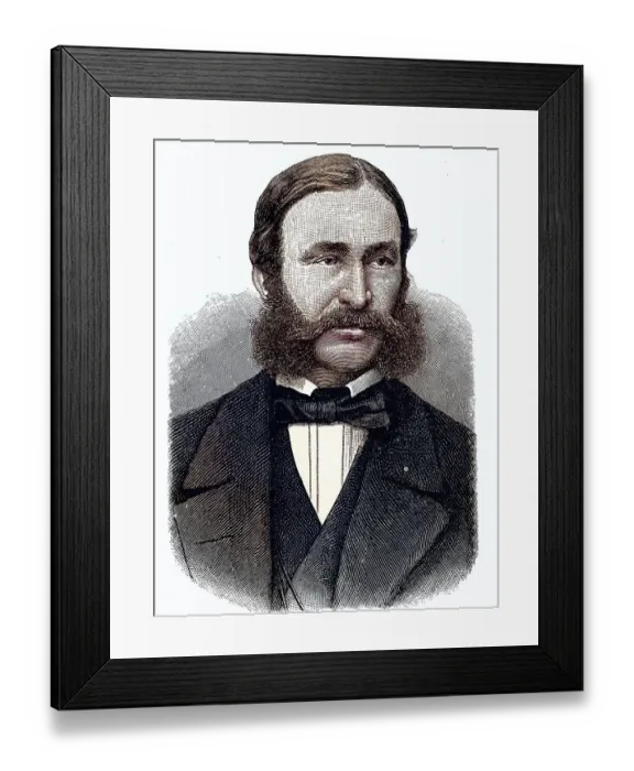 Framed Print : Johann Heinrich Barth (born 16 February 1821 in Hamburg died 25 November 1865 in Berlin)