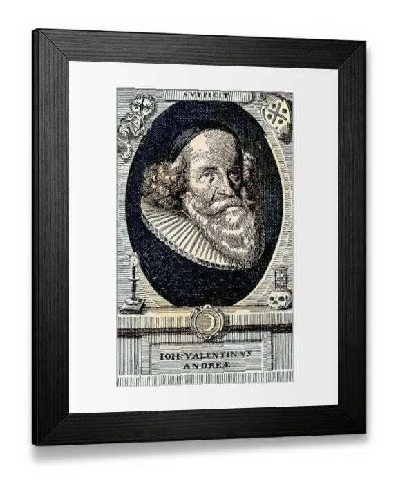 Framed Print : Johannes Valentin Andrea 1586 bis 1684 Deutscher Theologe und Moench aus dem Buch Der Freimaurer von Eugen Lennhoff Framed Print : Johannes Valentin Andrea 1586 bis 1684 Deutscher Theologe und Moench aus dem Buch Der Freimaurer von Eugen Lennhoff
