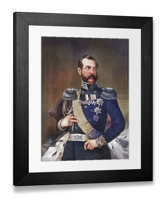Framed Print : Emperor Alexander 2nd of Russia 1818 to 1881 19th century engraving after Alonzo Chappel