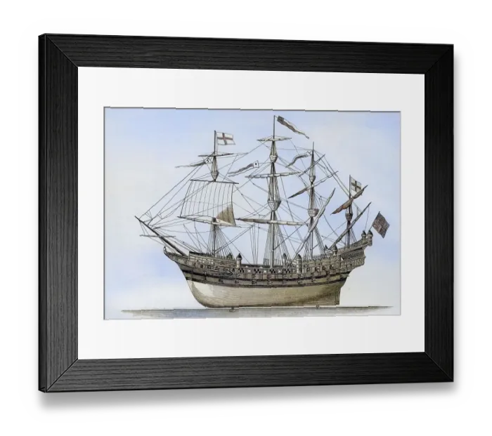 Framed Print : Henri Grace a Dieu or The Great Harry English warship