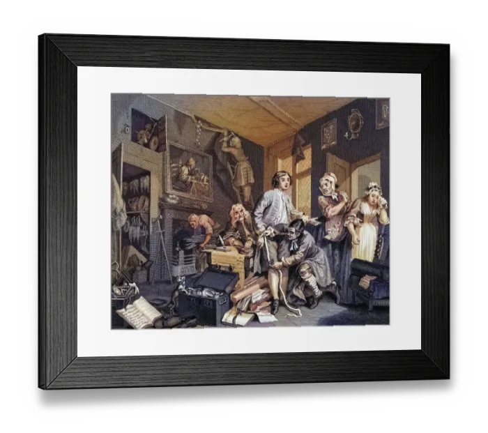 Framed Print : The Rakes Progress The young heir takes possession of the misers effects From the original picture by Hogarth from Framed Print : The Rakes Progress The young heir takes possession of the misers effects From the original picture by Hogarth from