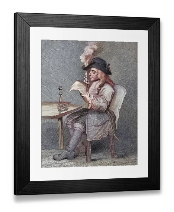 Framed Print : The Politician A Facsimile of the original engraving from the design by Hogarth from The Works of Hogarth published