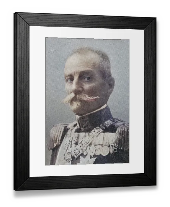 Framed Print : King Peter I of Yugoslavia 1844 to 1921 From the book The Year 1912 illustrated published London 1913