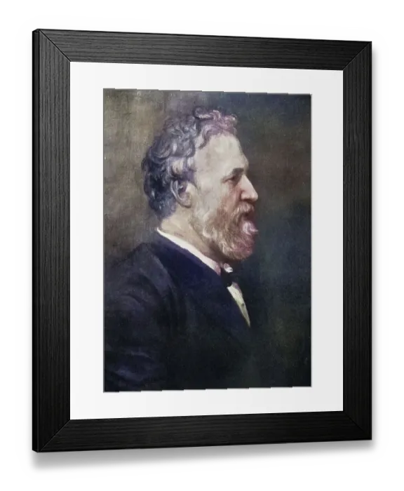 Framed Print : Robert Browning 1812-1889 English poet
