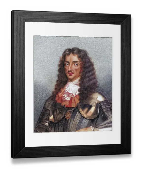 Framed Print : Charles II aka The Merry Monarch 1630-1685 Koenig von Grossbritannien und Irland
