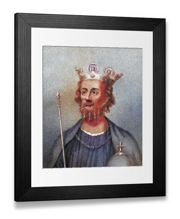 Framed Print : Edward II of Caernarfon 1284 -1327 King of England 1307-1327