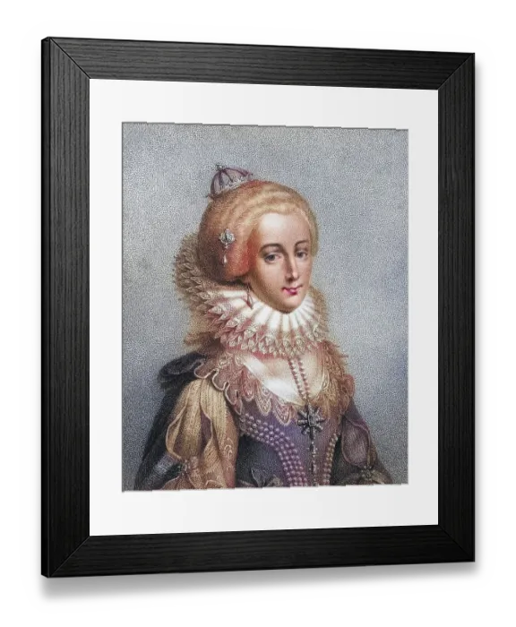 Framed Print : Elizabeth Queen of Bohemia 1596 Framed Print : Elizabeth Queen of Bohemia 1596
