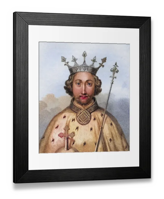 Framed Print : Richard II. 1367, 1400 Koenig von England