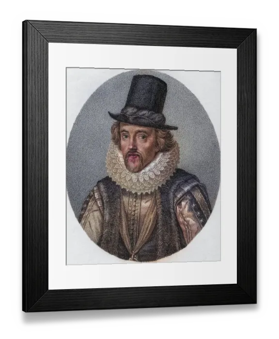Framed Print : Sir Francis Bacon Viscount St Alban 1561-1626 English lawyer