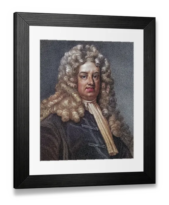 Framed Print : John Somers Baron Somers of Evesham c 1651 Framed Print : John Somers Baron Somers of Evesham c 1651