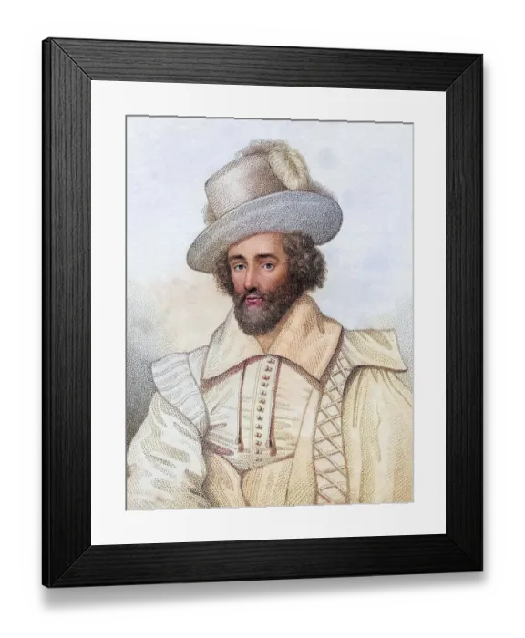 Framed Print : Henry Carey 1st Viscount Falkland 1575