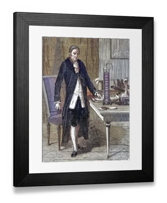 Framed Print : Alessandro Volta (1745-1827) Italian physicist Framed Print : Alessandro Volta (1745-1827) Italian physicist