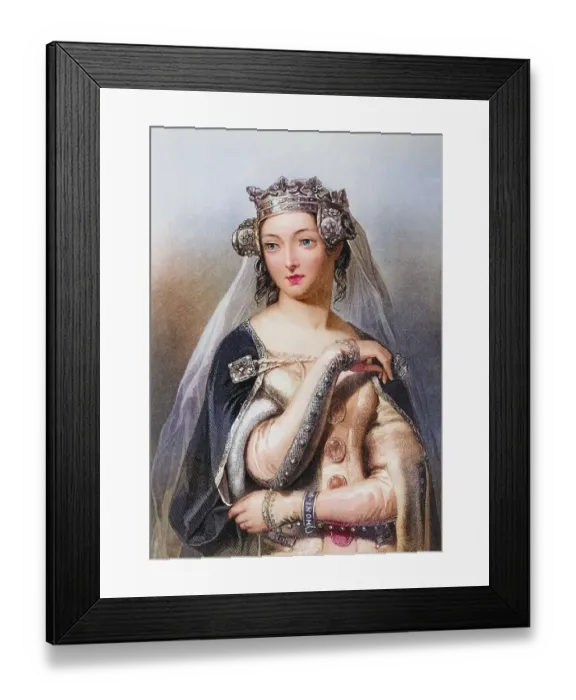 Framed Print : Philippa of Hainault, ca. 1314-1369