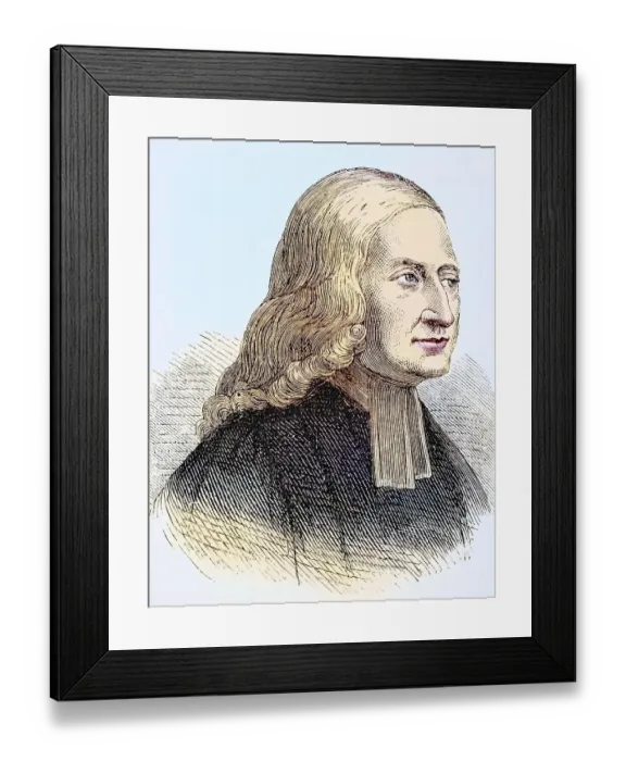 Framed Print : John Wesley 1703 to 1791, Anglican clergyman and evangelist