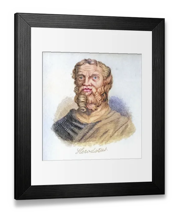 Framed Print : Herodotus of Halicarnassus, 484 BC -? Greek explorer Framed Print : Herodotus of Halicarnassus, 484 BC -? Greek explorer