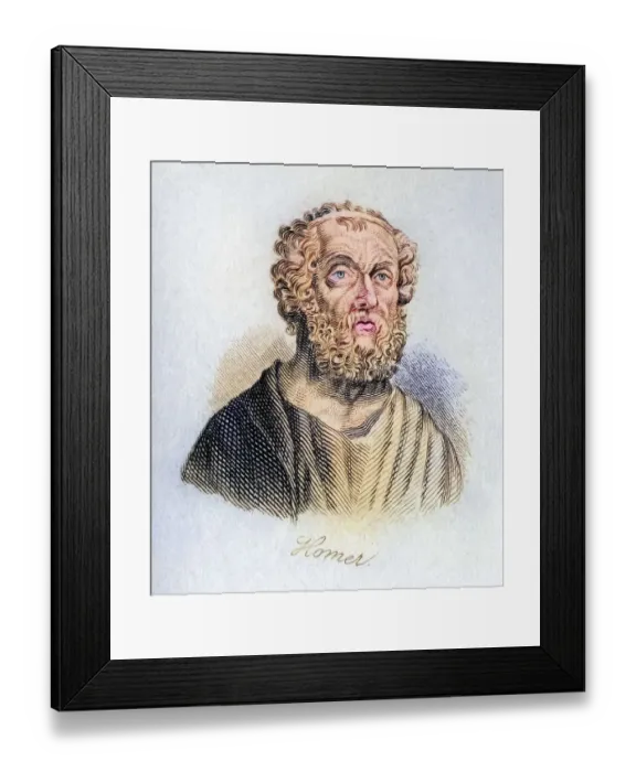 Framed Print : Homer, c. 900 BC, c. 850 BC Greek poet of antiquity Framed Print : Homer, c. 900 BC, c. 850 BC Greek poet of antiquity