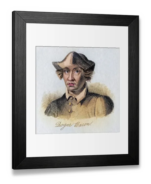 Framed Print : Roger Bacon, ca. 1214-1294, English philosopher and Franciscan monk