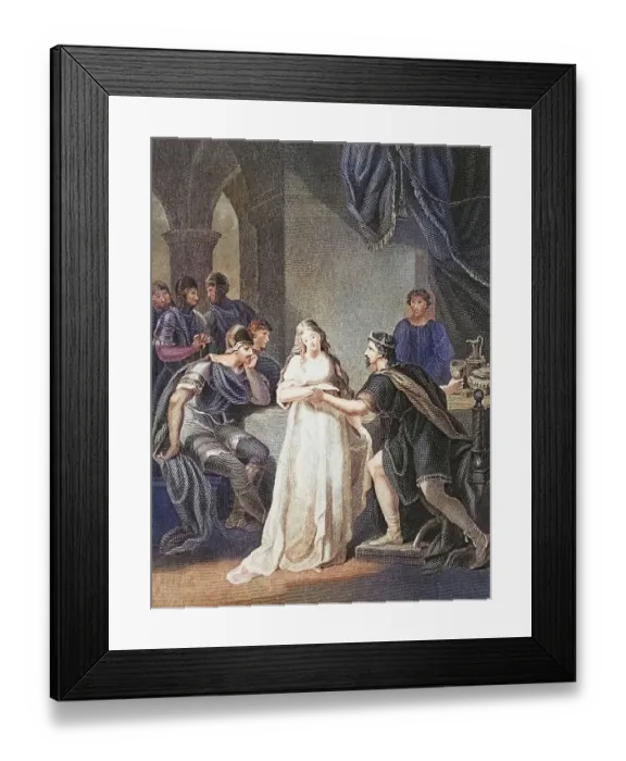 Framed Print : Illustration for the theatre play Vortigern and Rowena