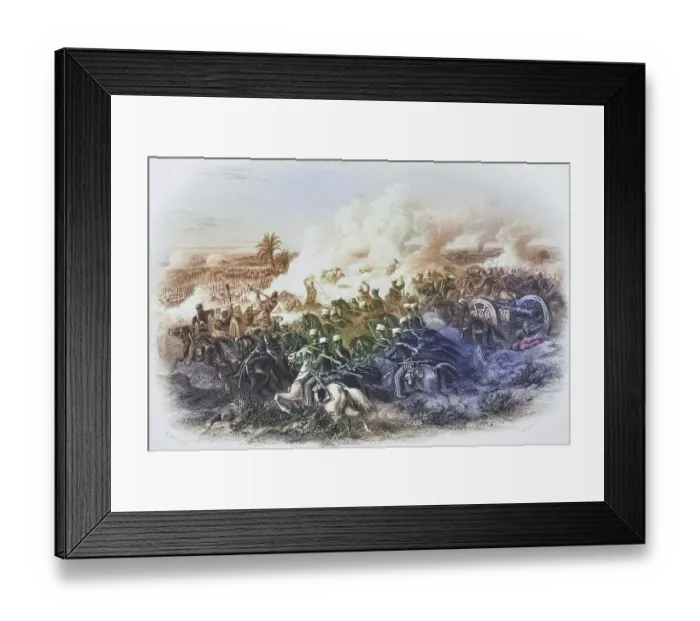Framed Print : The Battle of Moodkee in India Framed Print : The Battle of Moodkee in India