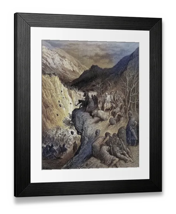 Framed Print : Bernhard of Carinthia is surprised by Turkish raids during the Second Crusade