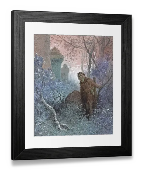 Framed Print : The minstrel Blondel discovers the captive Richard the Lionheart in Leopold's castle in Austria Framed Print : The minstrel Blondel discovers the captive Richard the Lionheart in Leopold's castle in Austria