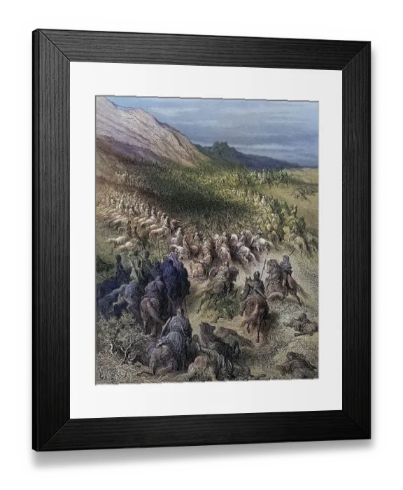 Framed Print : Surrounding of the crusaders by Saladin's army 1187 Framed Print : Surrounding of the crusaders by Saladin's army 1187