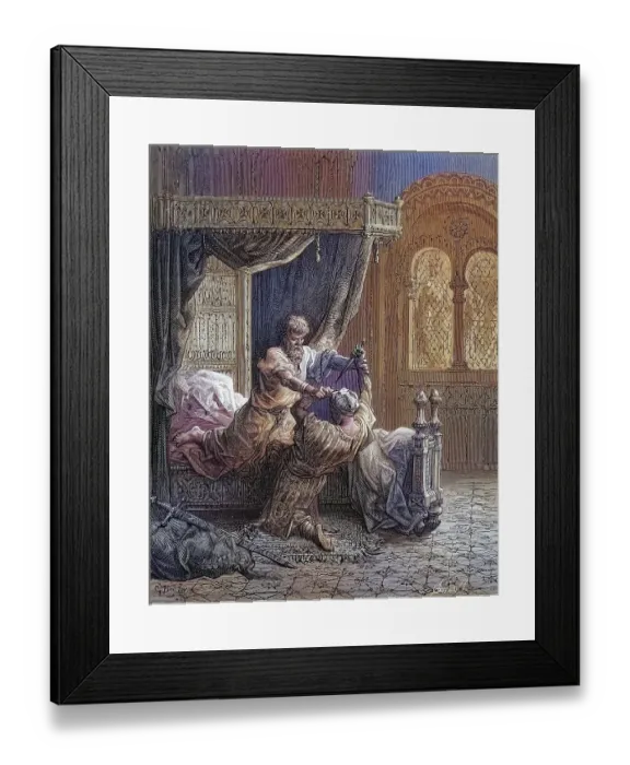 Framed Print : Edward I of England 1239 to 1307 kills his would-be assassin June 1272 Framed Print : Edward I of England 1239 to 1307 kills his would-be assassin June 1272