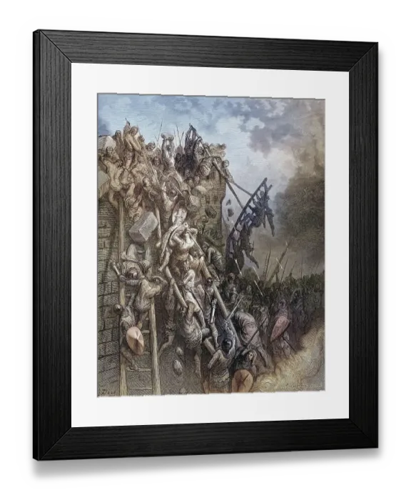 Framed Print : The army of Priest Volkmar and Count Emicio alias Count Emich von Leisingen attacks Merseburg Framed Print : The army of Priest Volkmar and Count Emicio alias Count Emich von Leisingen attacks Merseburg